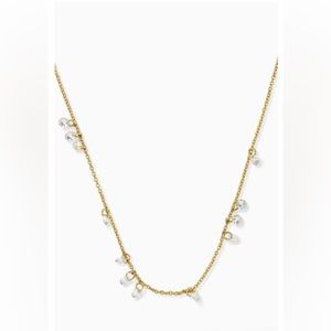 Stella & Dot “Dripping in Diamonds” necklace in gold.
